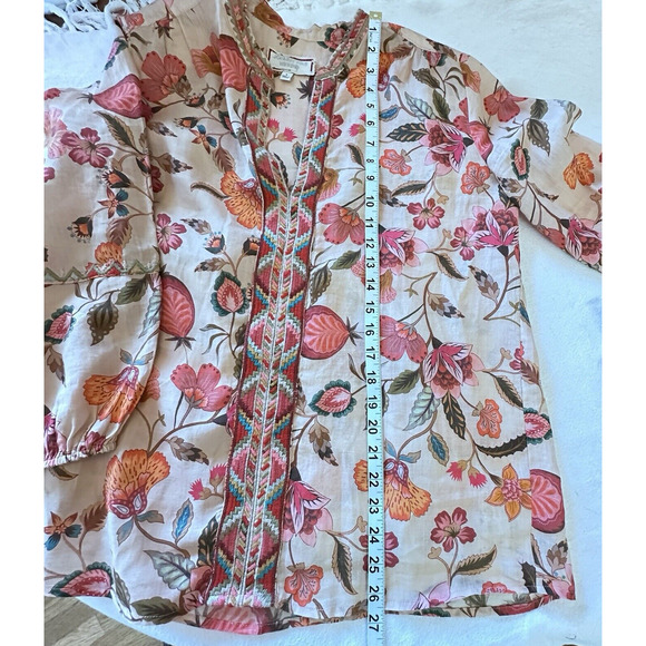 Johnny Was Workshop Pink Paris‎ Effortless Blouse, Size S - read description - Picture 8 of 11